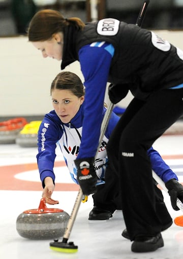 <who>Photo Credit: Lorne White/KelownaNow.com </who>TRU third Erin Pincott looking forward to playing in front <br>of family and friends at the Kelowna Curling Club.