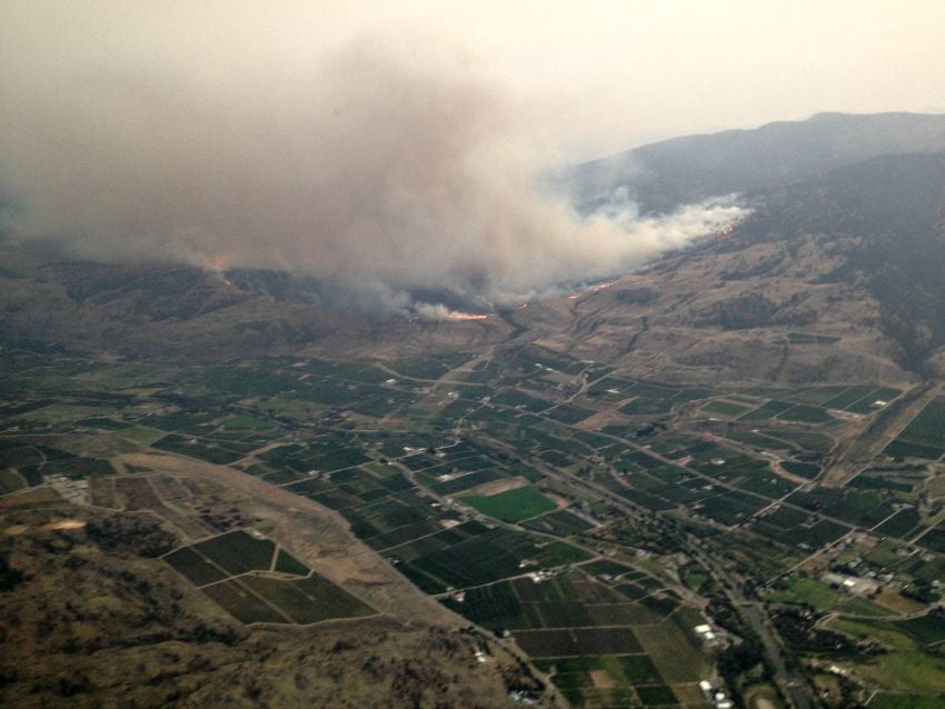 The Testalinden Creek Fire is the biggest concern in the Kamloops Fire Centre. (Photo Credit: B.C. Wildfire Management Branch)