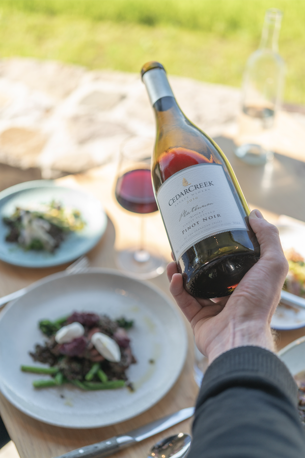 <who>Photo Credit: CedarCreek</who>The ultimate wine and food experience includes wine from CedarCreek's Platinum Library