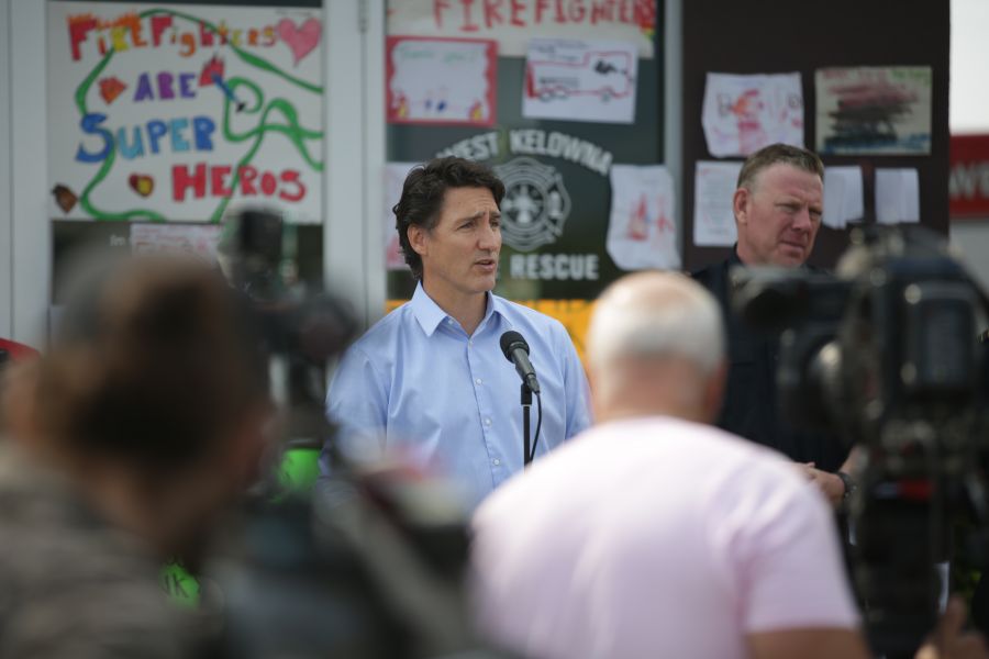 <who>Photo credit: NowMedia/Nick Csek </who> Trudeau in West Kelowna last summer.