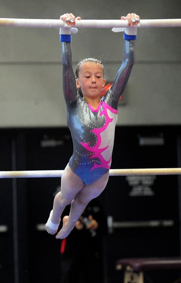 <who> Photo Credit:Lorne White/KelownaNow.com </who>Jillian Beaudreau of West Kelowna is part of the OGC contingent <br>competing in the B.C. Winter Games gymnastics events.