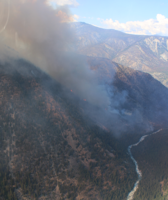 <who> Photo credit: BCWS </who> The fire on July 17.