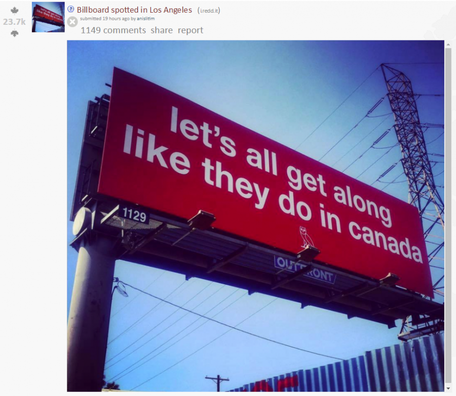 <who> Photo Credit: Reddit </who> This billboard popped up on the website Reddit yesterday.