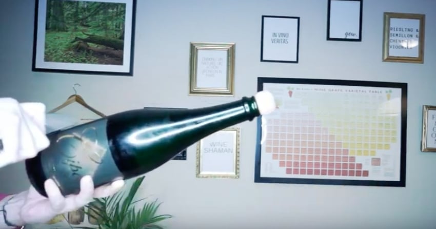 VIDEO: How to saber a bottle of sparkling wine