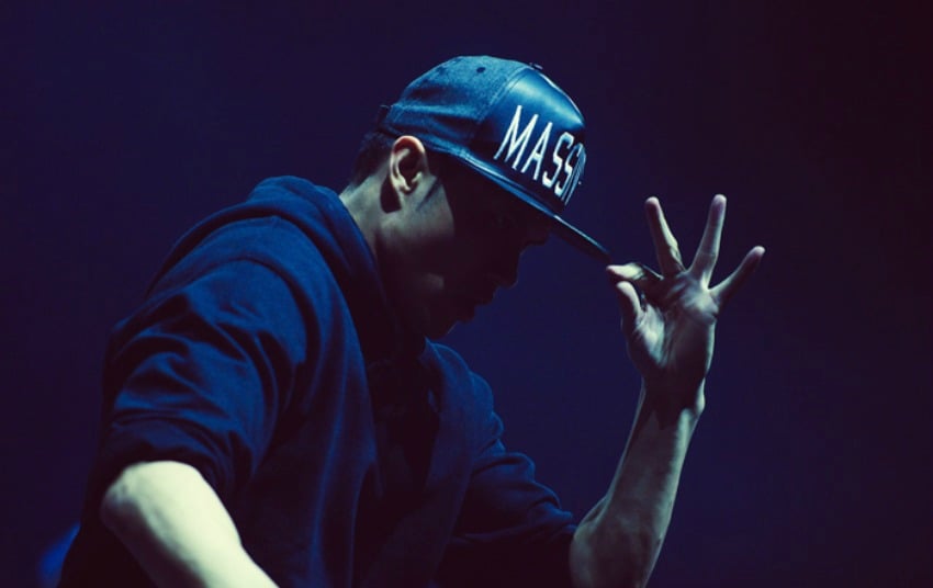 A dancer performs at a Macklemore and Ryan Lewis show in Zurich Mar. 29.