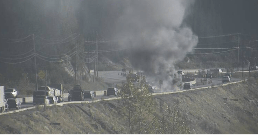 Sunday morning Coquihalla vehicle fire cleared