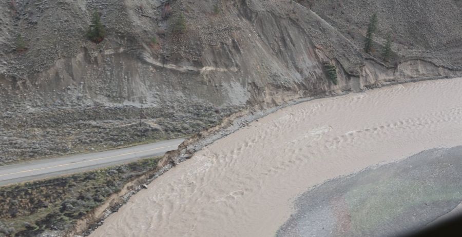 <who>Photo Credit: Government of BC</who>Fleming said that 5-6 km of Hwy 8 is "completely gone."