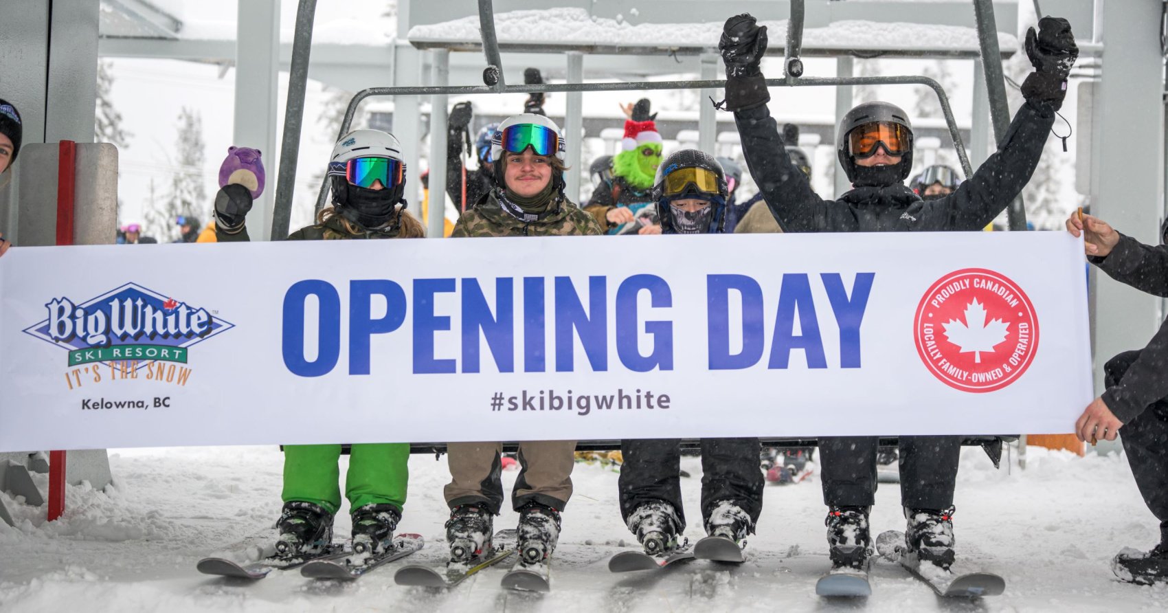 Eager group camps overnight in snow to get opening day first chair at Big White
