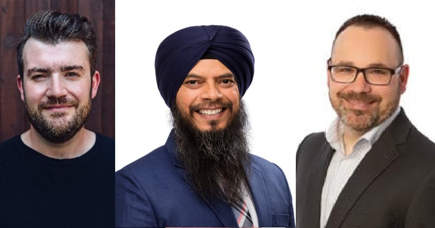 </who>From left, Daniel Winer from the Central Okanagan branch of the Canadian Home Builders' Association, Amarjit Lalli of TS Lalli Holdings (Subway franchises) and Curtis Tarapaski of Acres Enterprises construction are newly elected to the Kelowna Chamber of Commerce board of directors.