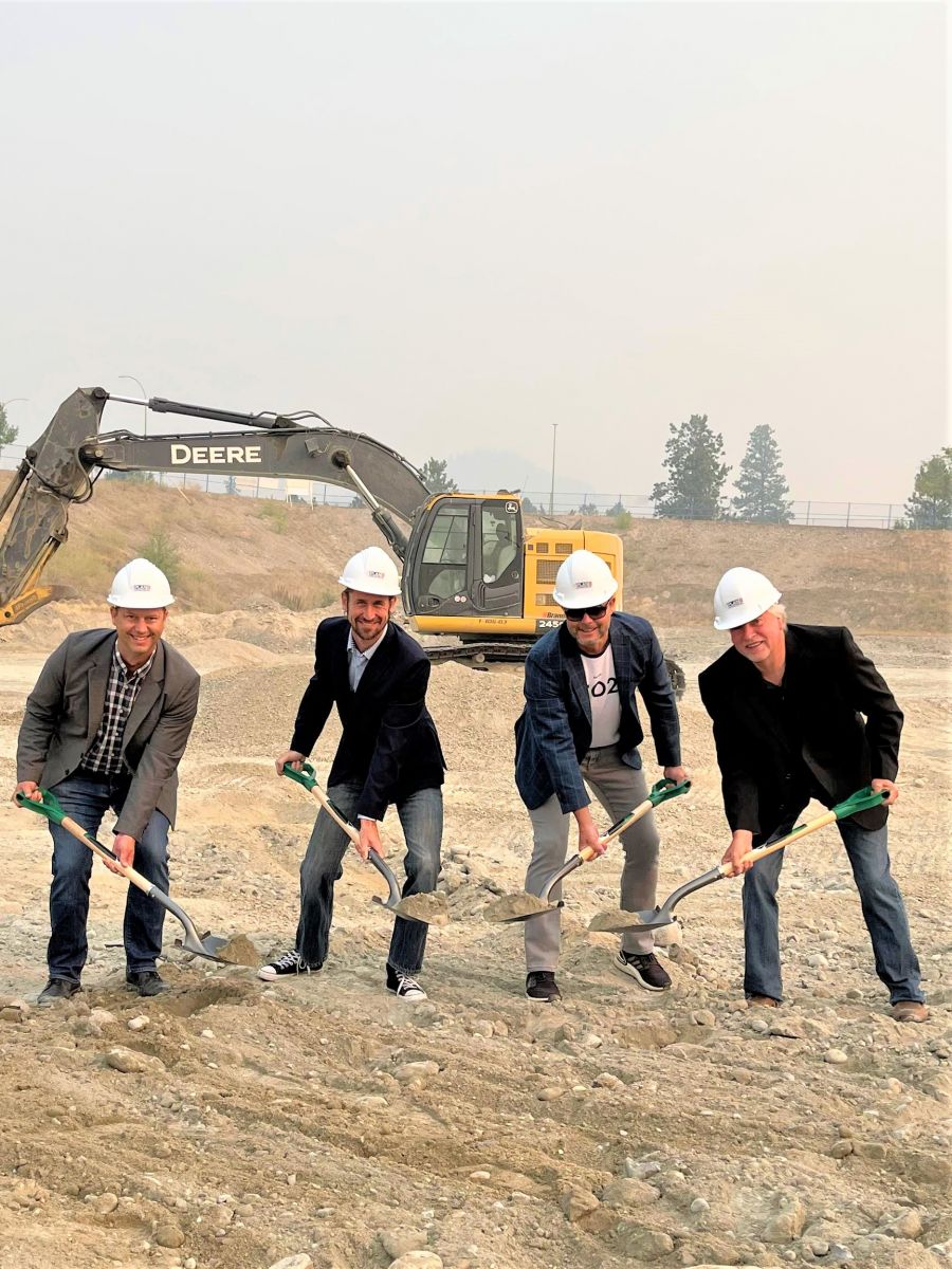 </who>The groundbreaking ceremony at the site where Hexagon Purus's factory will be built included City of Kelowna councillor Brad Sieben, left, Adam Robertson and Todd Sloan of Heaxagon Purus and Steve McKay of McKay Property Group. The site is at 2150 Matrix Cres. in the Kelowna Airport Industrial Park.