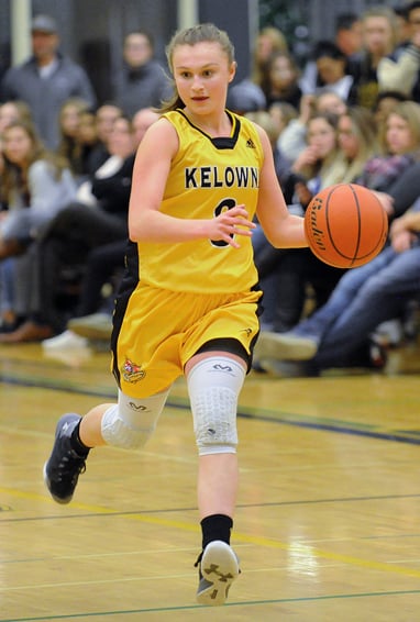 <who>Photo Credit: Lorne White/NowMedia </who>Rachel Hare chipped with 14 points in easy win over Burnaby's <br>St. Thomas More.