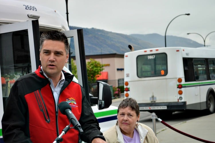 Todd Stone, Minister of Transportation and Infrastructure, announcing the funding lift in Kamloops on Friday morning.
