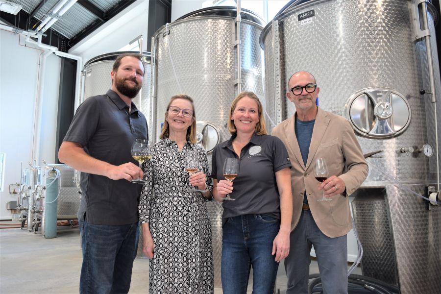 </who>The Solvero Wines team, from left, president and vineyard manager Matt Sartor, co-owner Andrea Sartor, winemaker and general manager Alison Moyes and co-owner Bob Sartor.