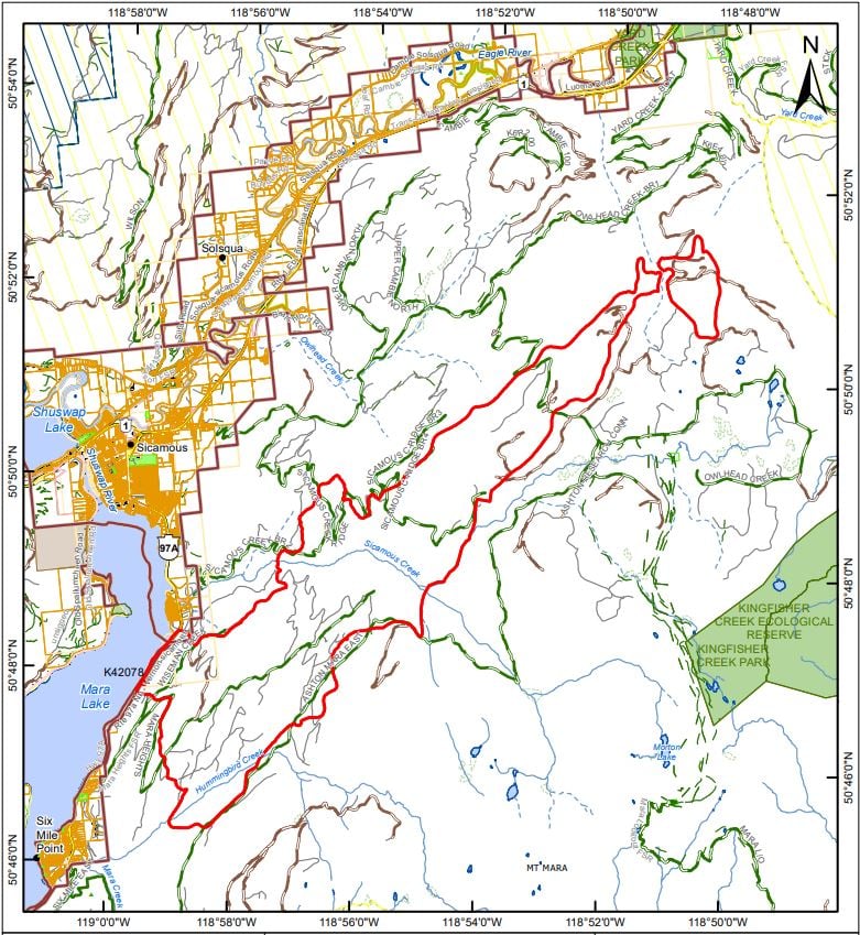 <who>Photo Credit: The final fire perimeter map for the Two Mile Road wildfire.