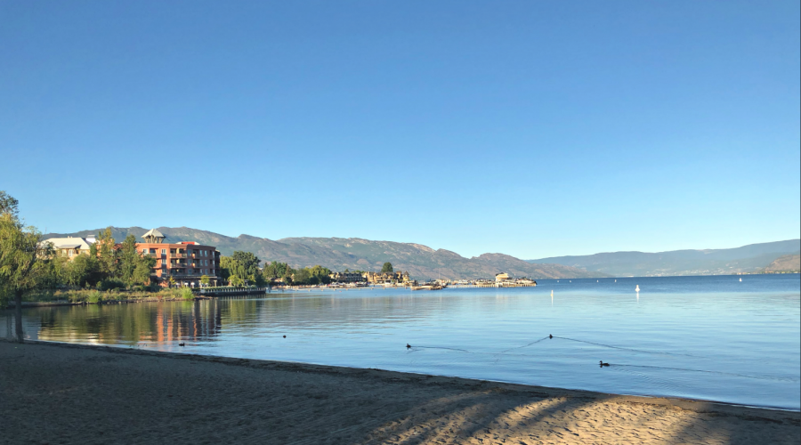 View from Rotary Beach looking southwest at 6:10 a.m.