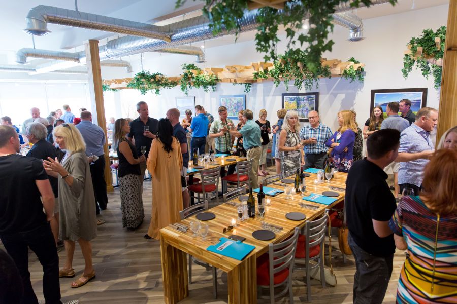 Scene from the Block 300 soft opening