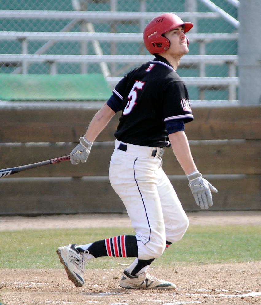 <who>Photo Credit: Lorne White/KelownaNow </who>Noah Wood-Jolivet drove in the winning run for the Coyotes in their first win of the season.