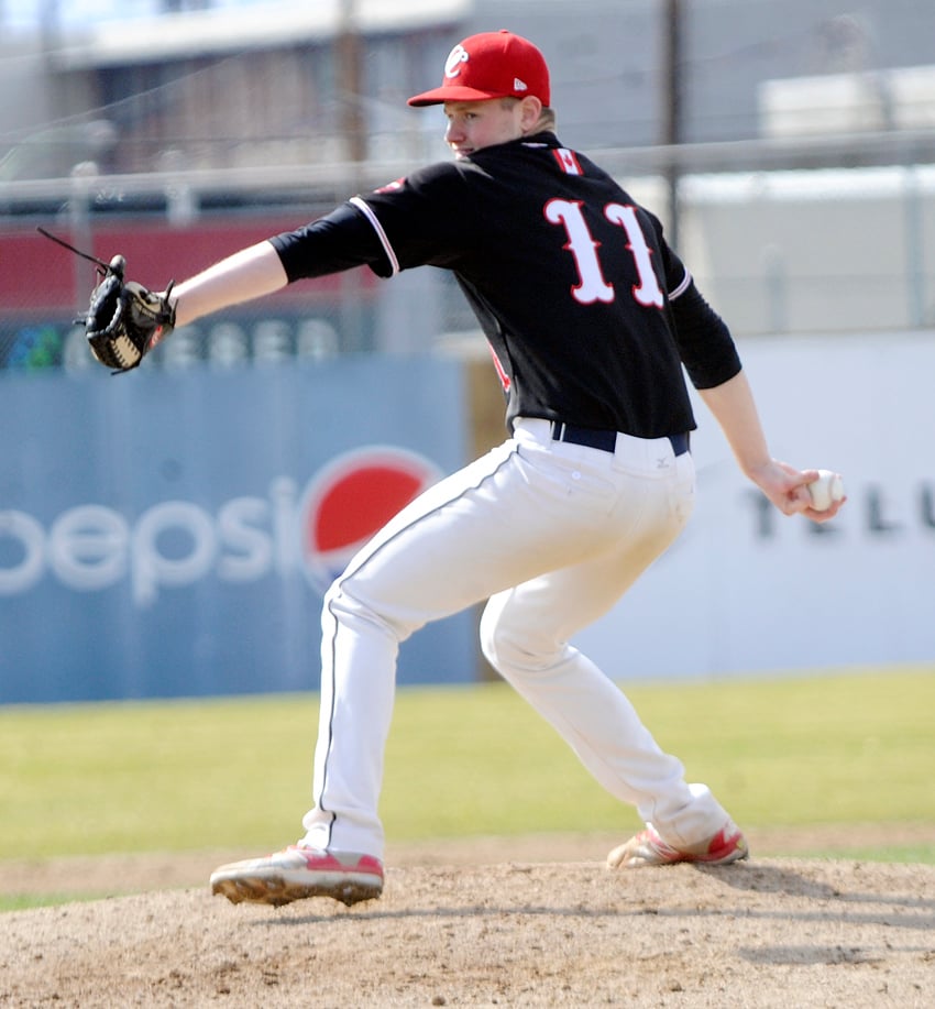 <who>Photo Credit: Lorne White/KelownaNow </who>Cole Parusinni struck out six on the way to his second win of the season.