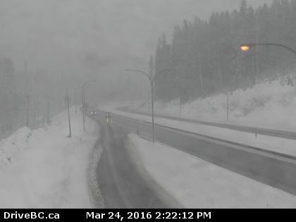 Conditions along the Coquihalla Highway Thursday afternoon.