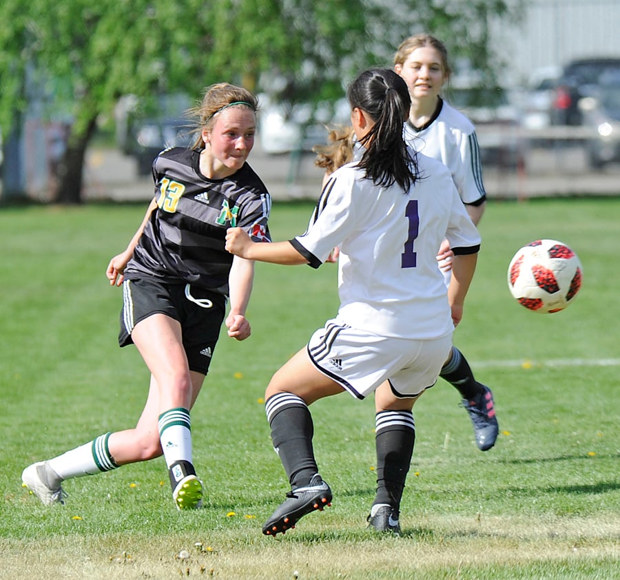 Flora Watt scored twice for the Mustangs in the championship final.