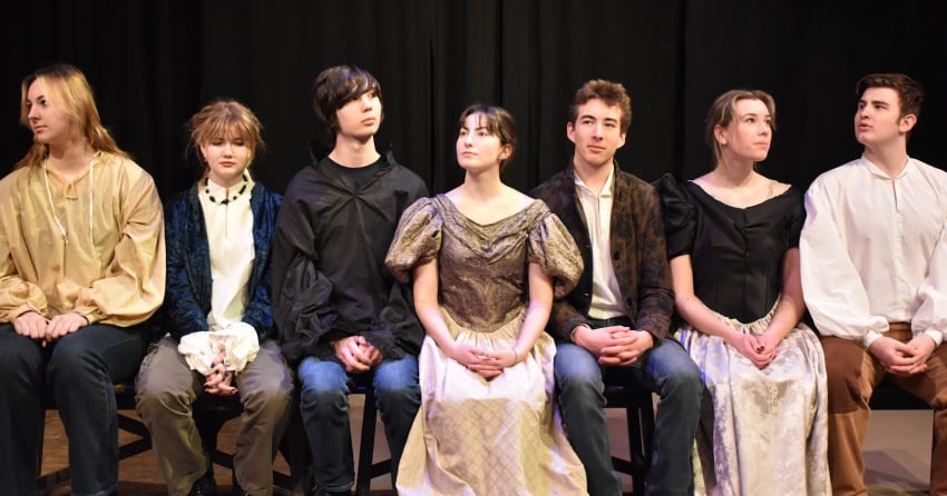 KSS students putting on stage production of Shakespeare in Love
