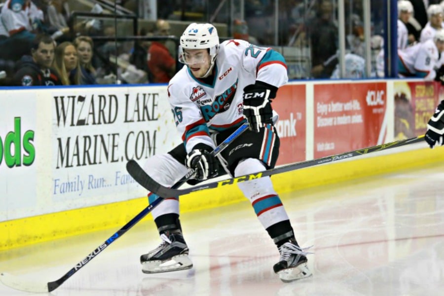 <who>Photo Credit: KelownaNow</who>A guy that the team often leans on for his defensive capabilities, Cole Linaker can be counted on in all aspects of the game, including scoring the goal that ties a playoff series.