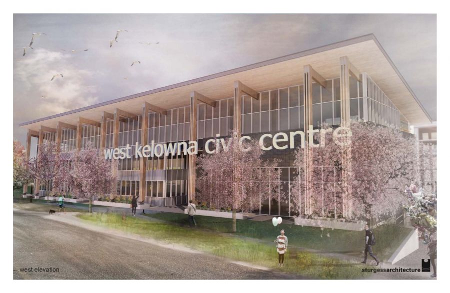 A current picture of the proposed West Kelowna city hall.