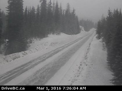 Conditions along Highway 3 on Tuesday morning.