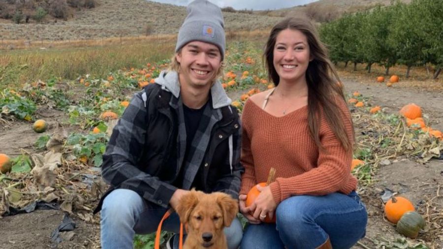 <who>Photo Credit: GoFundMe</who>Cailen with his girlfriend Jaydean and their dog.