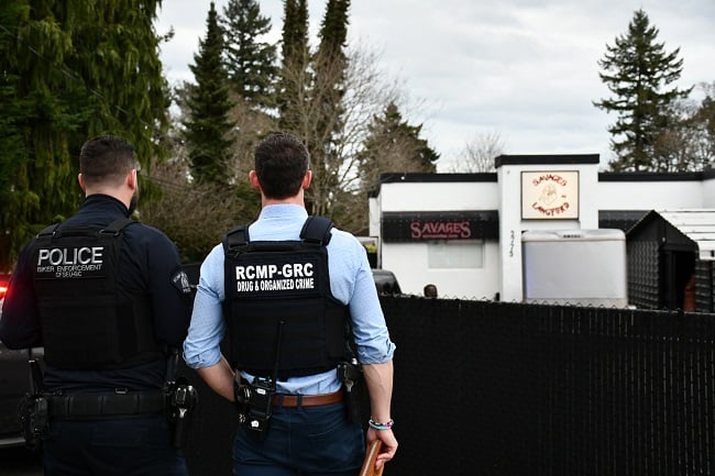 3 people arrested after raid of Savages clubhouse in Langford