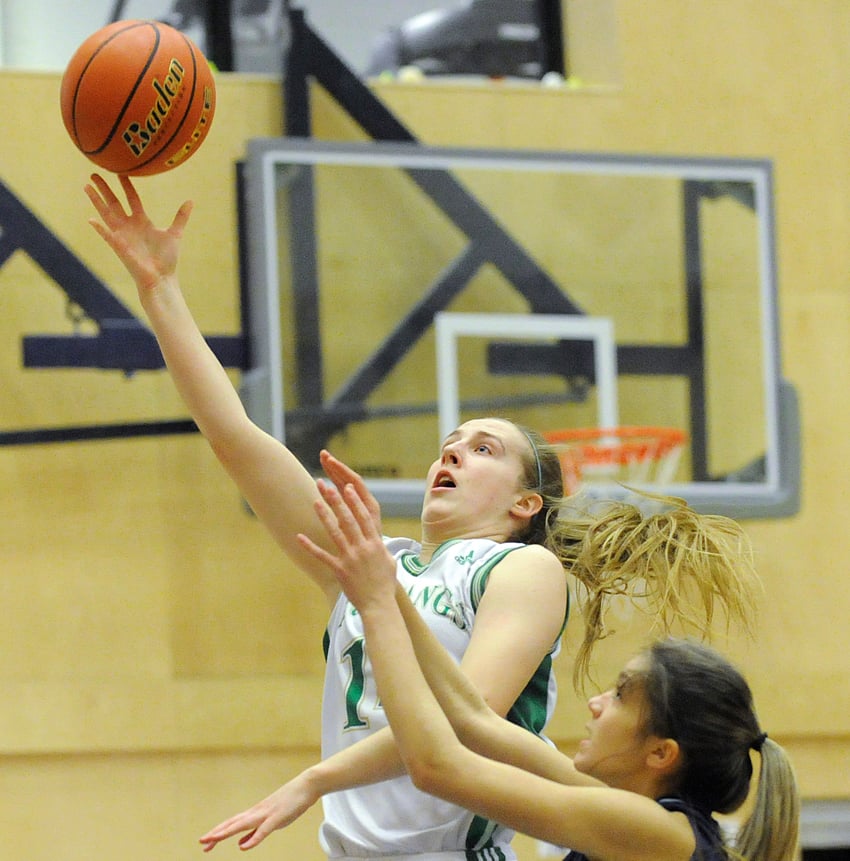 <who>Photo Credit: Lorne White/KelownaNow </who>A 48-point performance by Ashlyn Day led the Mustangs to their second win in three starts at provincials.