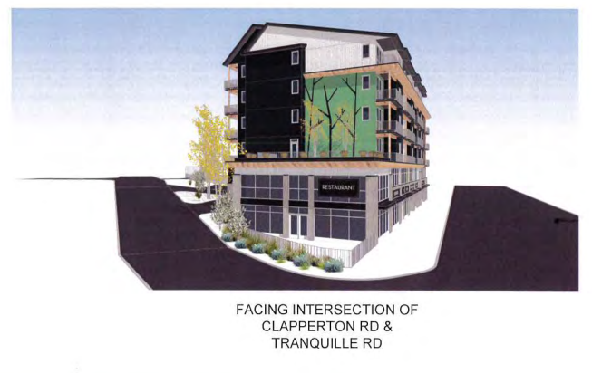 Rendering for the proposed development at 280 Tranquille Rd. by Blue Green Architecture. 