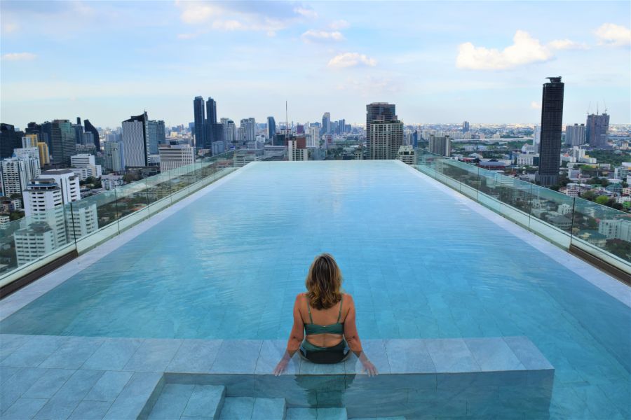 </who>The infinity pool at 137 Pillars hotel.