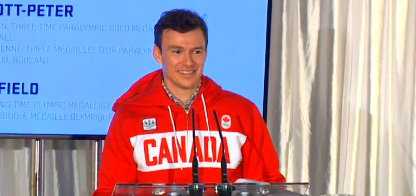 <who> Photo Credit: Screen grab/ ViaSport Live Stream </who> Two-time Olympic medallist, Simon Whitfield 