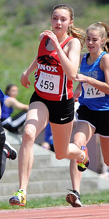<who>Photo Credit: Lorne White/KelownaNow </who>Lindsay Maier of Dr. Knox first in B.C. in 300-metre hurdles.
