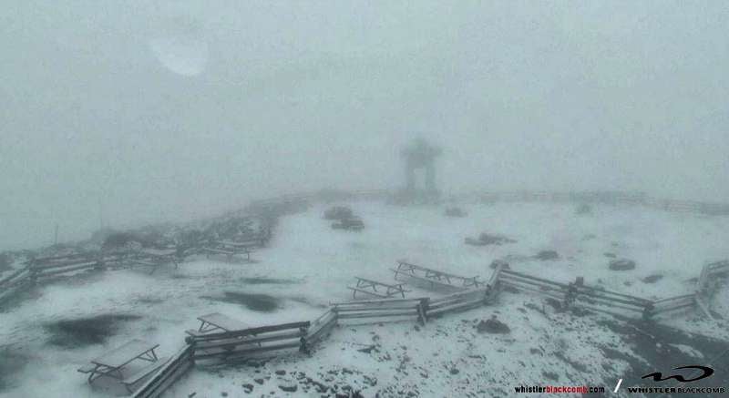 Whistler Mountain Peak at noon on Wednesday (Photo Credit: Whistler Blackcomb webcam)