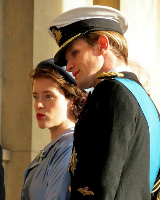 Claire Foy and Matt Smith in The Crown.