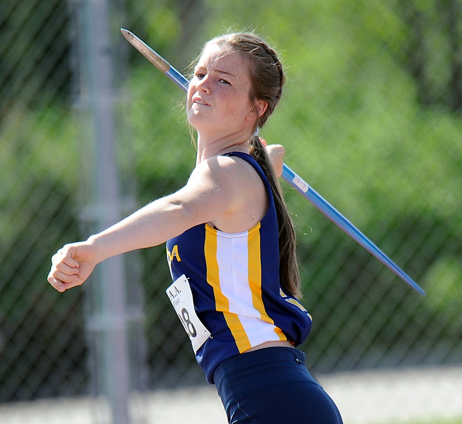 Multi-talented Muriel Stroda of Okanagan Mission expected to be in medal contention at provincial meet in Kelowna.