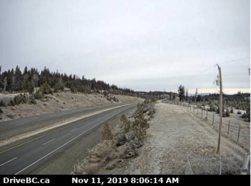 Hwy 5, about 30 km south of Kamloops, looking north.