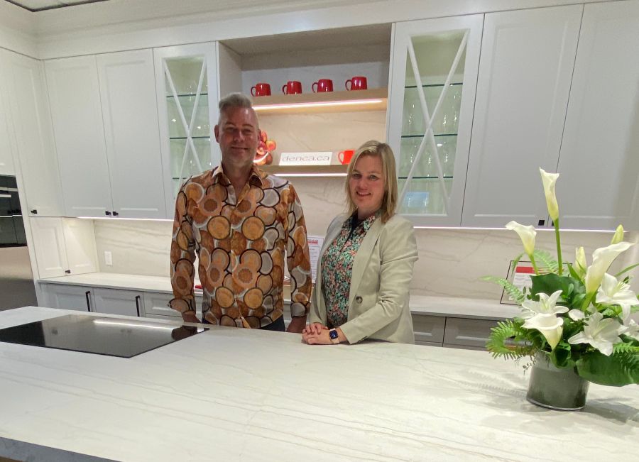 <who>Photo Credit: Contributed</who>Denca Cabinets - Colin Maley (L) and Heidi Boudreault