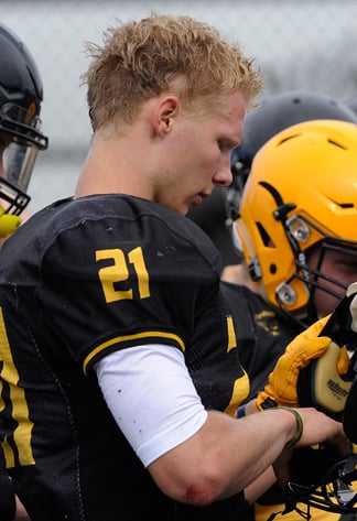 <who>Photo Credit: Lorne White/KelownaNow.com </who>Parker Simson has the talent to play football and/or <br>basketball at the collegiate level