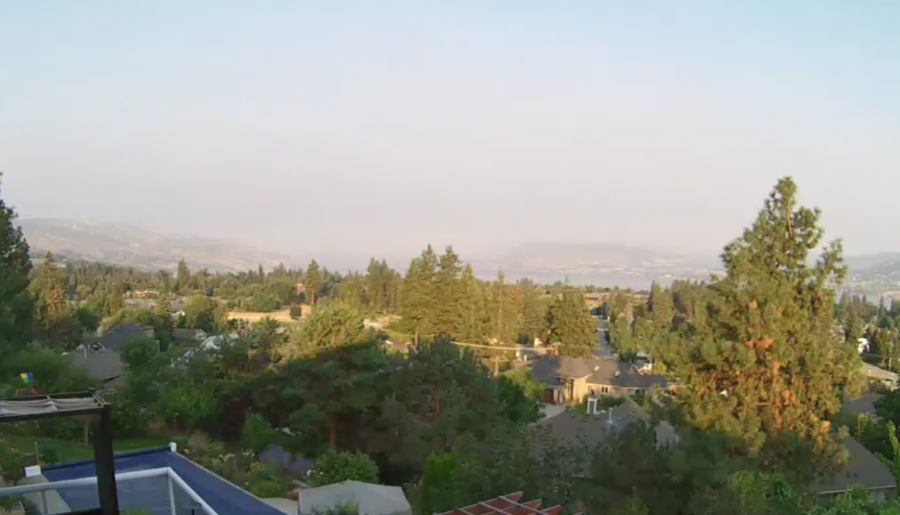 Looking south at 7:00 am