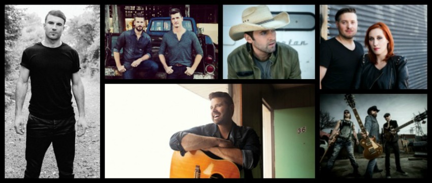 Sam Hunt, Dean Brody, High Valley, Randy Houser, Small Town Pistols and The Road Hammers.