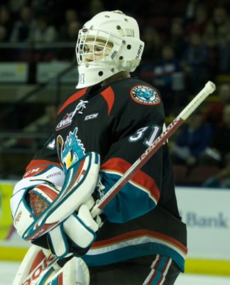 <who>Photo Credit: JA Csek/KelownaNow.com </who>Jake Morrissey played final game with Rockets on Friday.