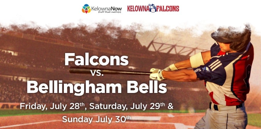CLOSED – Flash Contest Alert! Win 4 Tickets to the Kelowna Falcons Game July 28th, 29th or 30th!