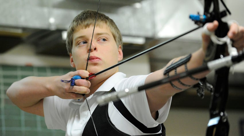 <who> Photo Credit:Lorne White/KelownaNow.com </who>A competitor at the 2015 Canada Winter Games, Levi Kelbert of Kelowna will be an archery official at the 2016 B.C. Winter Games.