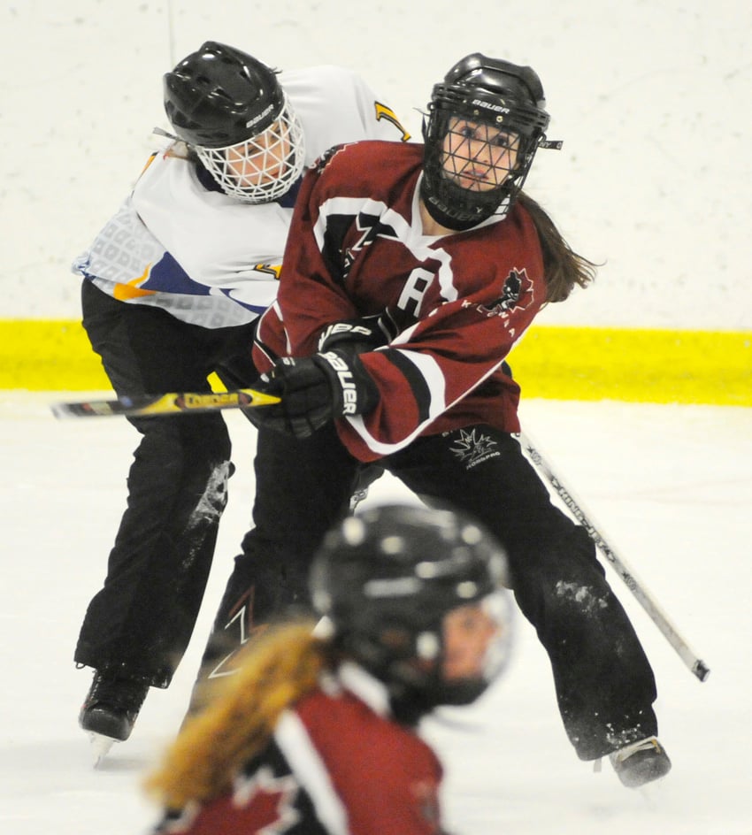 <who>Photo Credit: Lorne White/KelownaNow </who>Jessye Large led the Elite in scoring on their way to a second straight U16A provincial ringette championship.