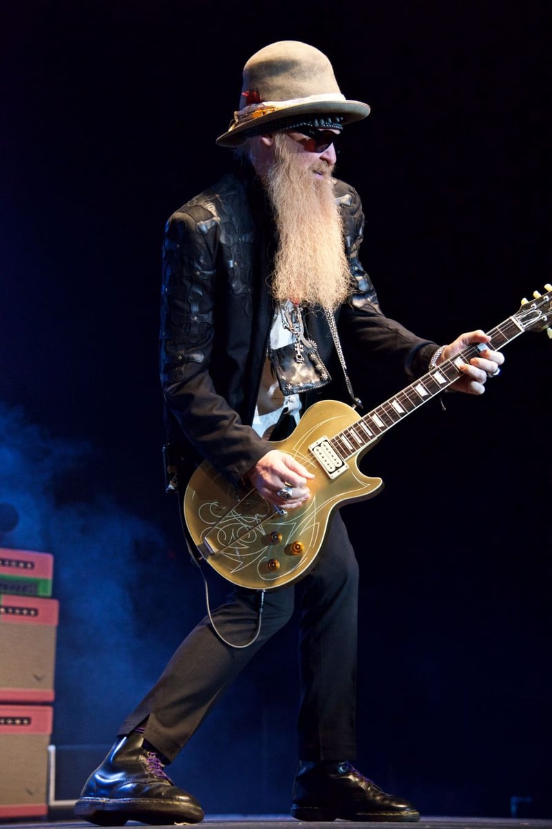 Billy Gibbons shredding the guitar