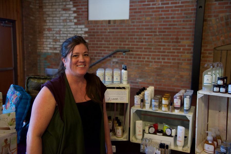 <who>Photo Credit: Savannah Bagshaw / KelownaNow</who> Holly Dufour, owner of Lavish Body Products