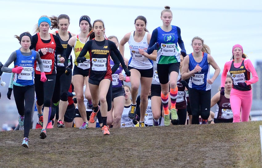 <who>Photo Credit: Peter Stokes Photography </who>Hannah Bennison, left, took the lead early and finished with one of the most dominant victories in the history of the national junior women's cross country championship.